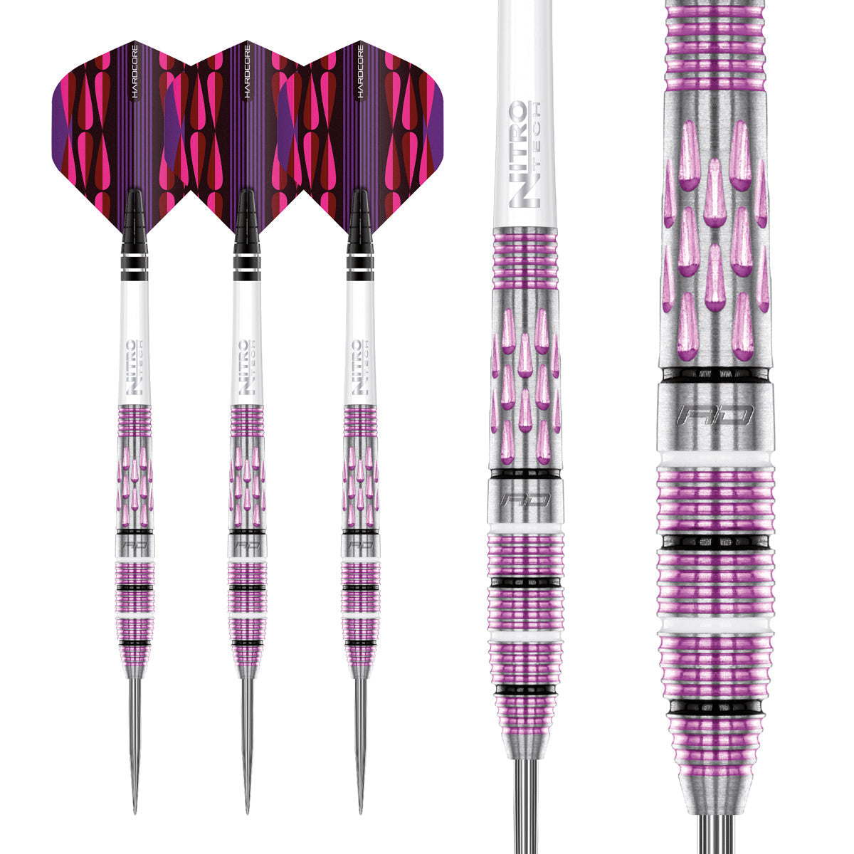 Artura Shocking Pink 90% Tungsten Steel Tip Darts by Red Dragon - view 4