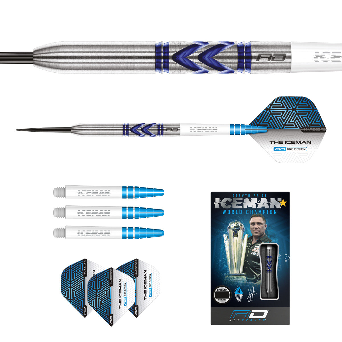 Gerwyn Price Avalanche Pro 90% Tungsten Steel Tip Darts by Red Dragon - view 5