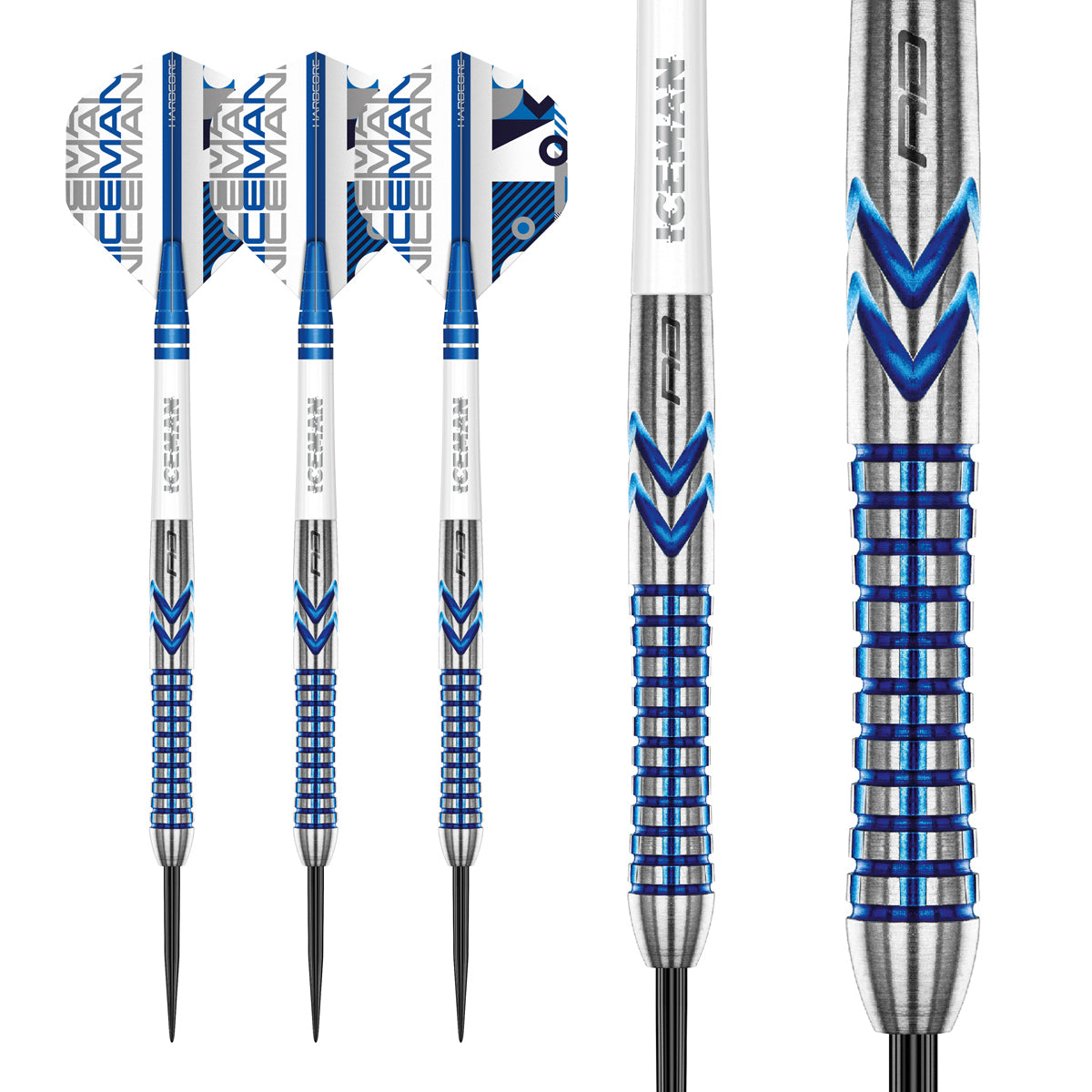 Gerwyn Price Iceman Contour 90% Tungsten Steel Tip Darts by Red Dragon - view 4