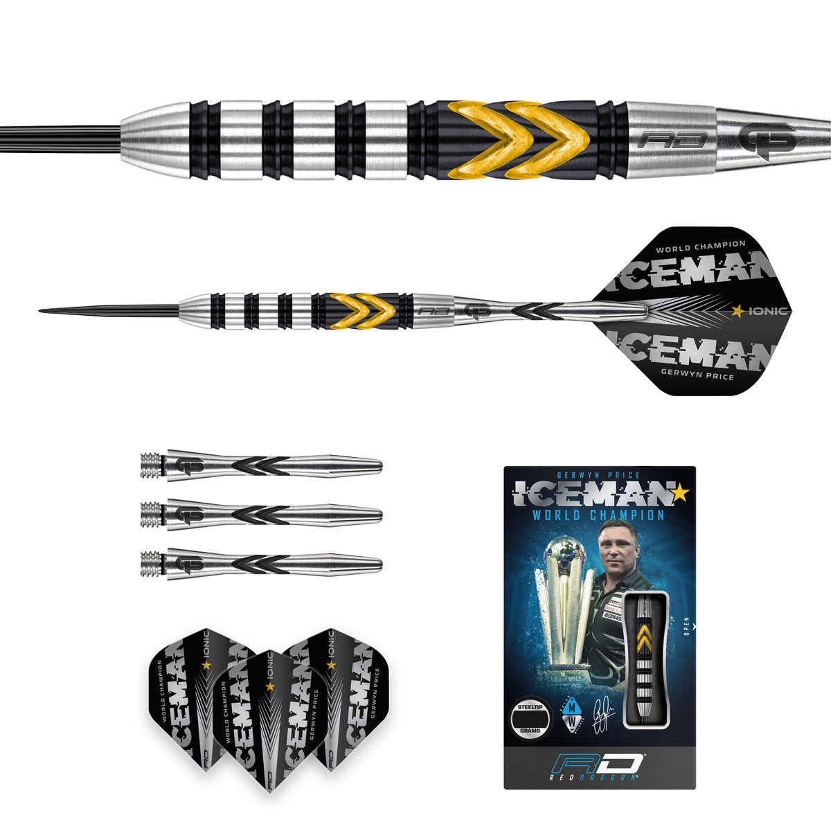 Gerwyn Price Thunder SE 90% Tungsten Steel Tip Darts by Red Dragon - view 5