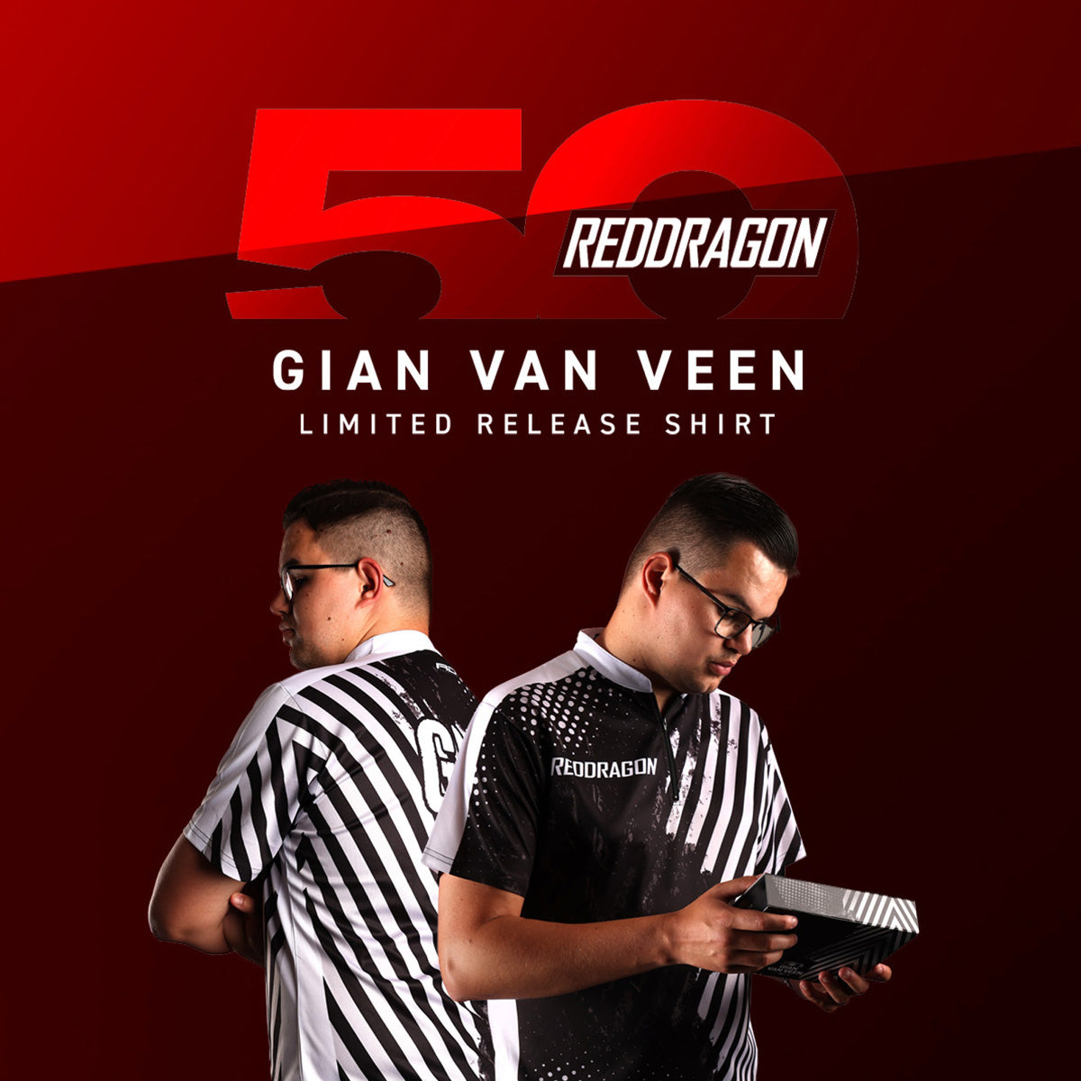 Red Dragon Gian van Veen 50 Years Limited Edition Dart Shirt - view 3