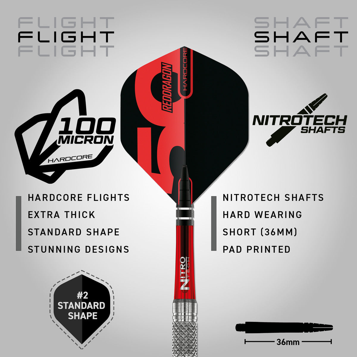 Red Dragon Grizzly 4 85% Tungsten Steel Tip Darts - view 3