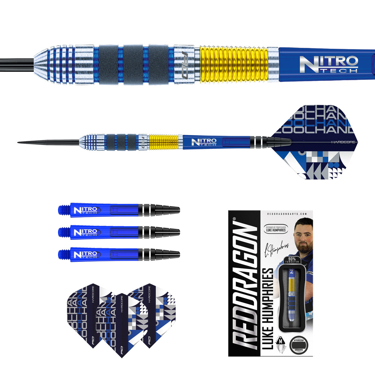Luke Humphries 90% Tungsten Steel Tip Darts by Red Dragon - view 5