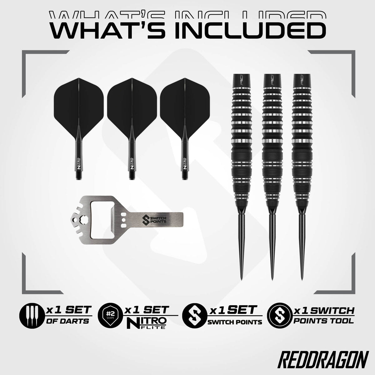 Red Dragon Sable Bomb Switch Point 90% Tungsten Steel Tip Darts - view 8