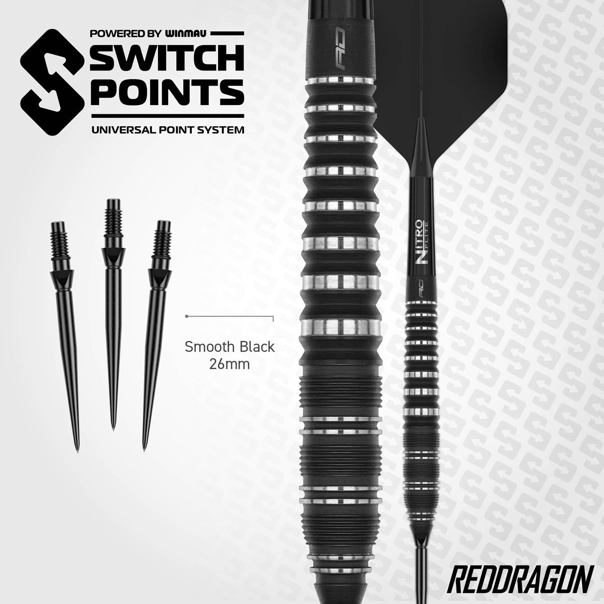 Red Dragon Sable Torpedo Switch Point 90% Tungsten Steel Tip Darts - view 5