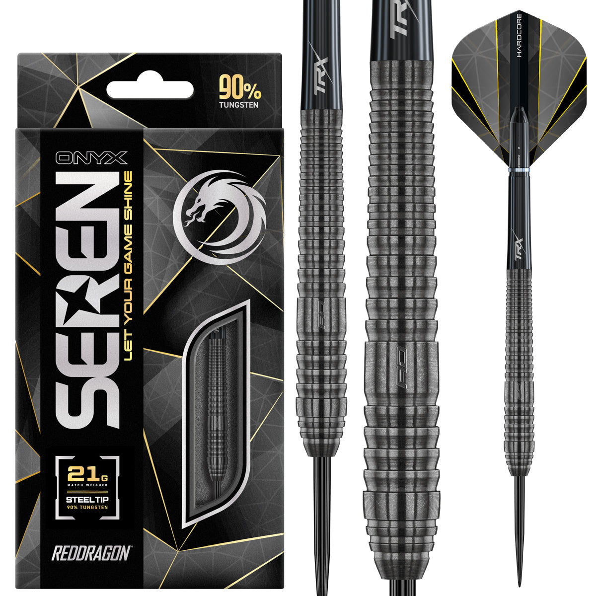 Red Dragon Seren 2 Onyx 90% Tungsten Steel Tip Darts