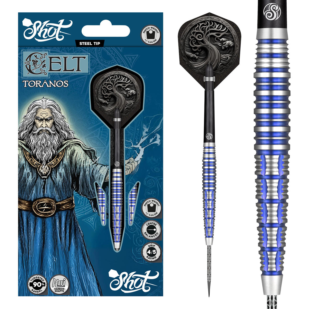 Celt Toranos 90% Tungsten Steel Tip Darts by Shot