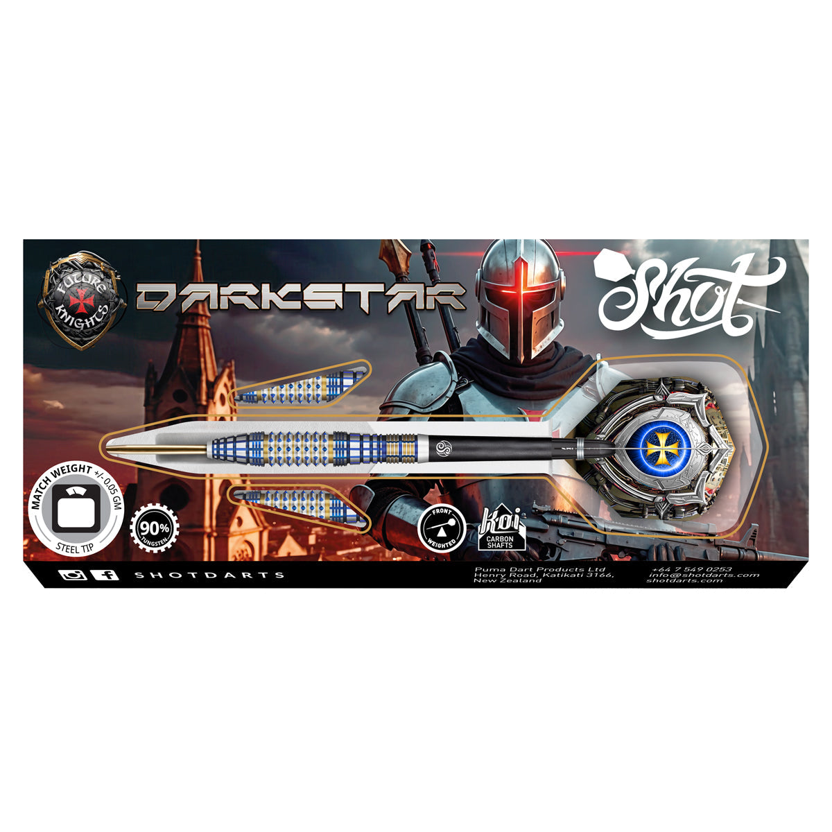 Shot Future Knights Darkstar 90% Tungsten Steel Tip Darts - view 5