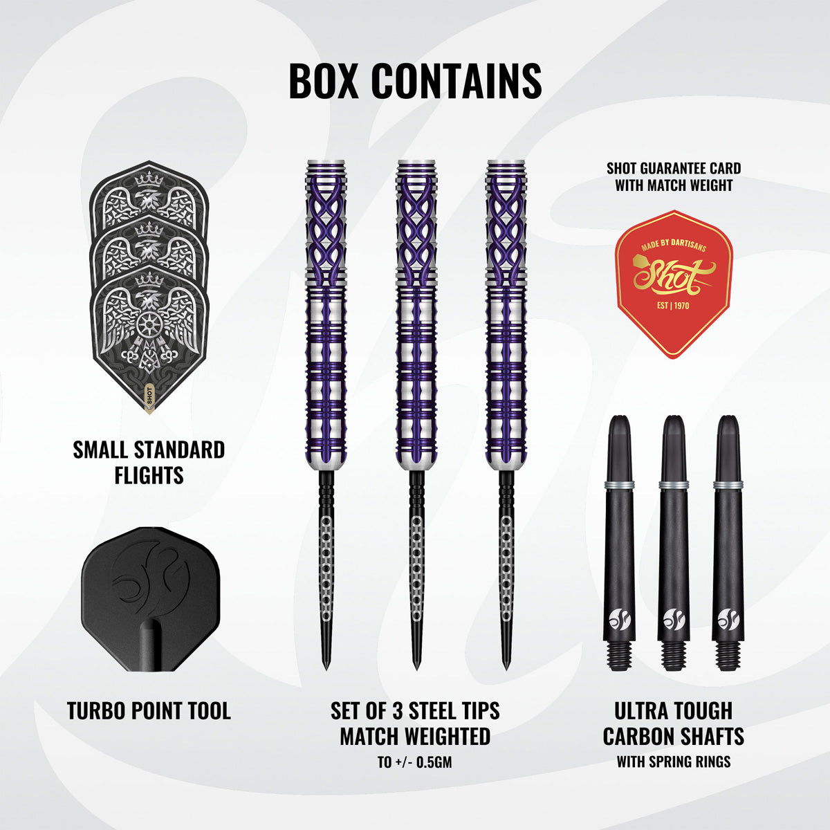 Shot Goths Visara Turbo Point 90% Tungsten Steel Tip Darts - view 3