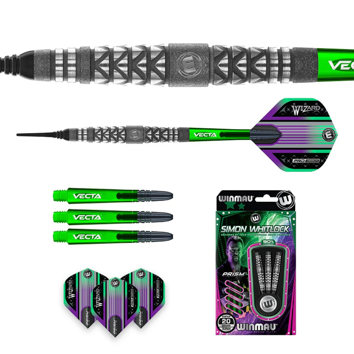 Simon Whitlock Atomised 90% Tungsten Soft Tip Darts by Winmau - view 3