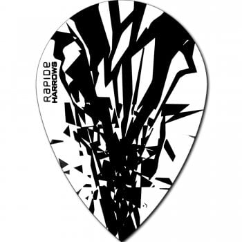 Harrows Rapide Pear Smokey on White Dart Flights