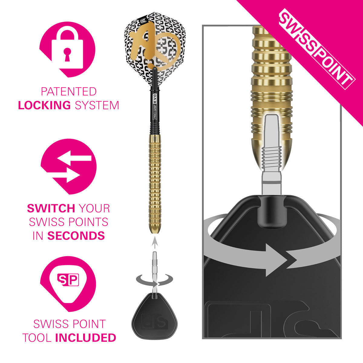 Target Bolide Envy 04 90% Tungsten SP Steel Tip Darts - view 3