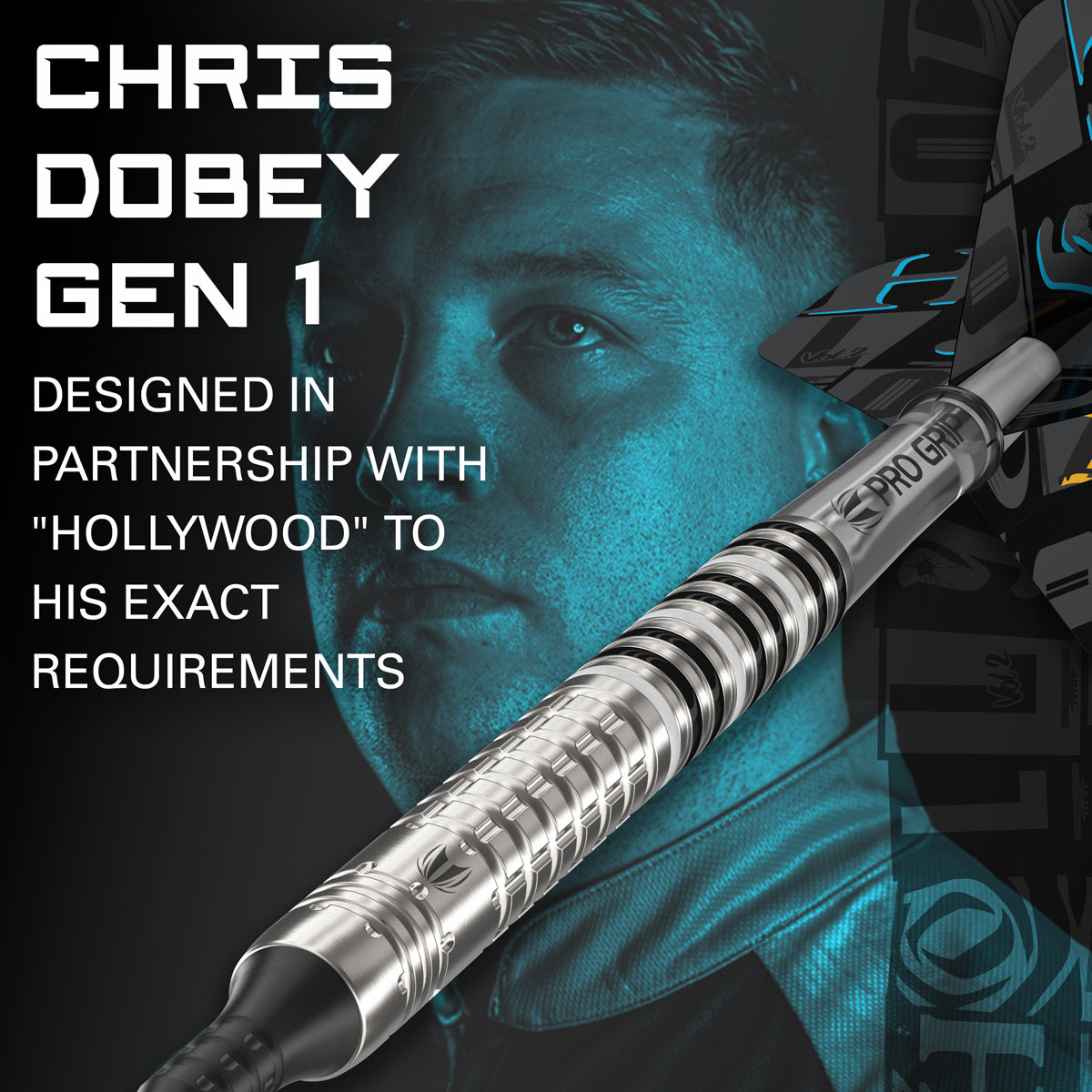 Chris Dobey G1 90% Tungsten Soft Tip Darts by Target - view 3