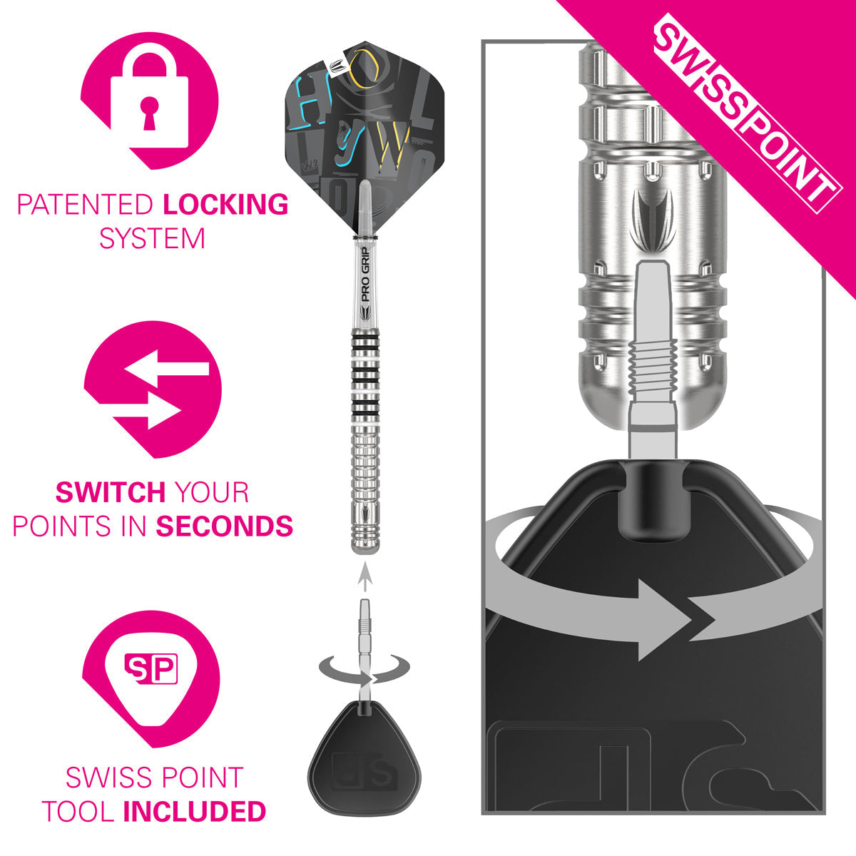 Chris Dobey G1 90% Tungsten SP Steel Tip Darts by Target - view 5