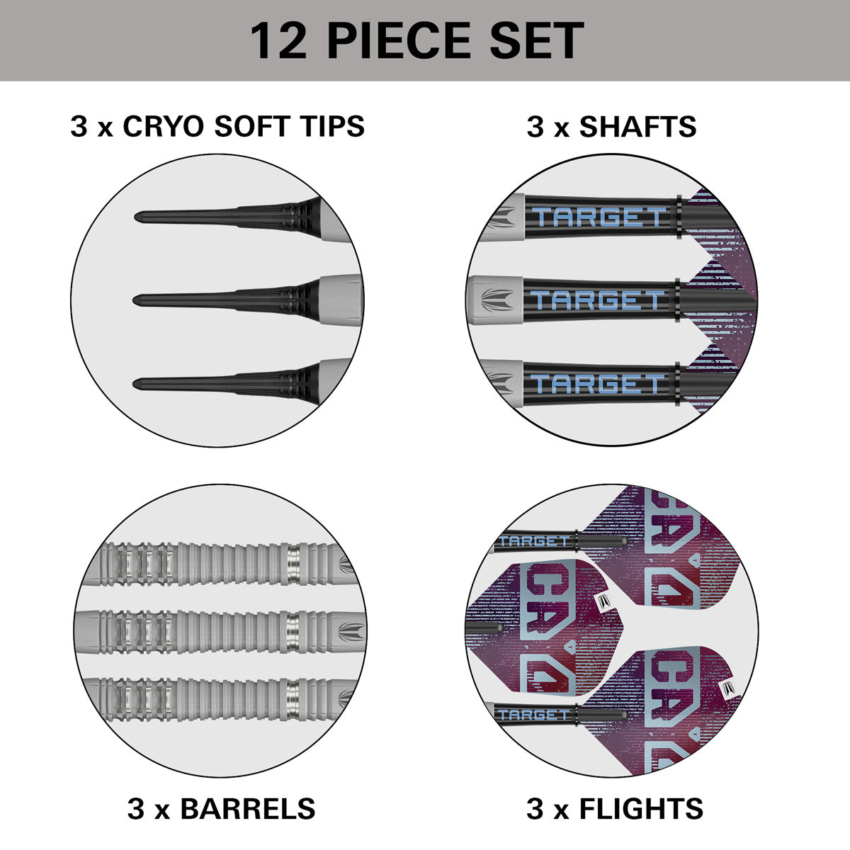 Target Cryo 13 90% Tungsten Soft Tip Darts - view 4