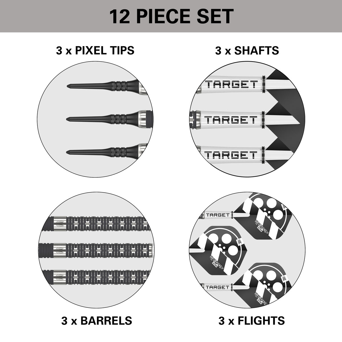 Hollywood Action 90% Tungsten Soft Tip Darts by Target - view 6