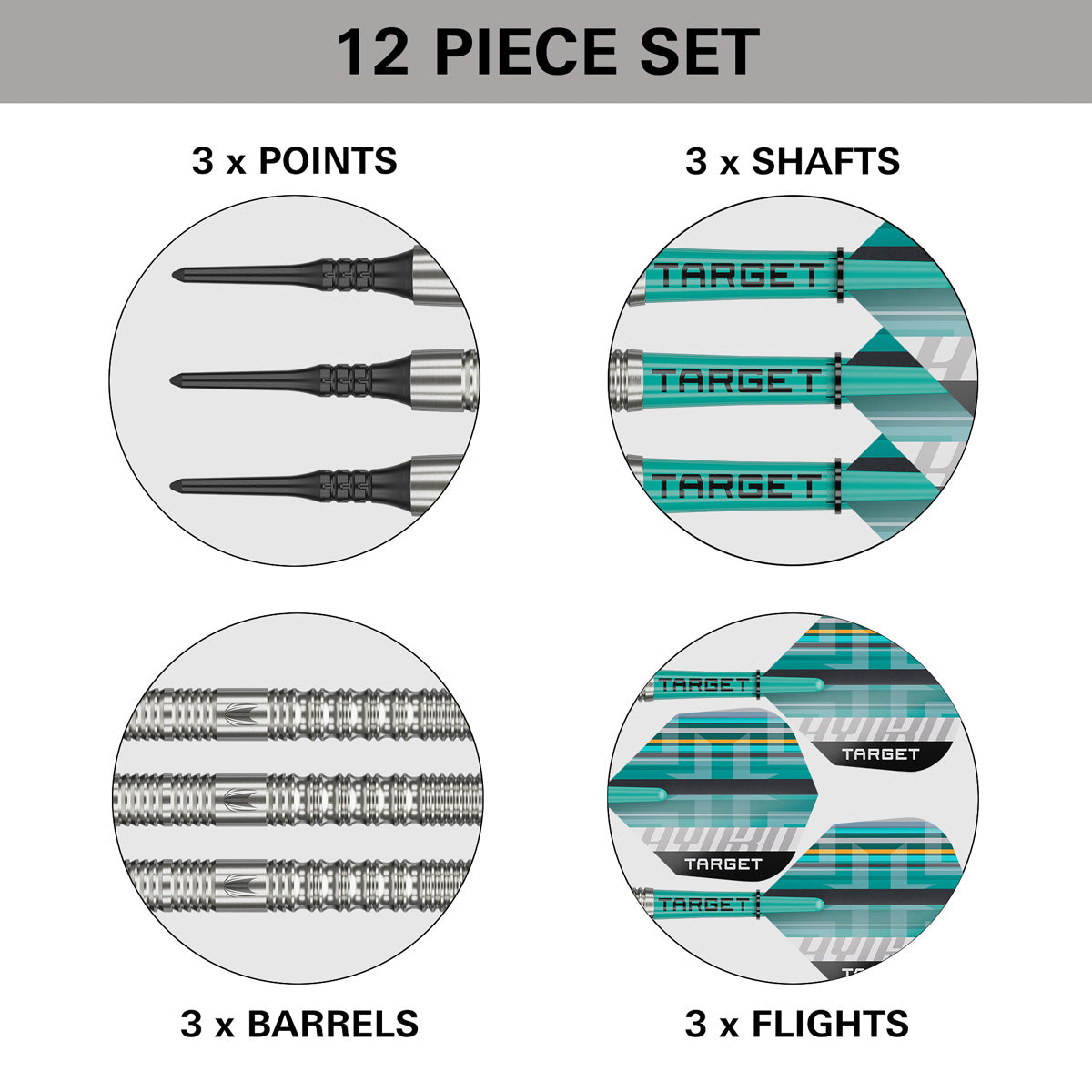 Target Hydro 12 90% Tungsten Soft Tip Darts - view 5