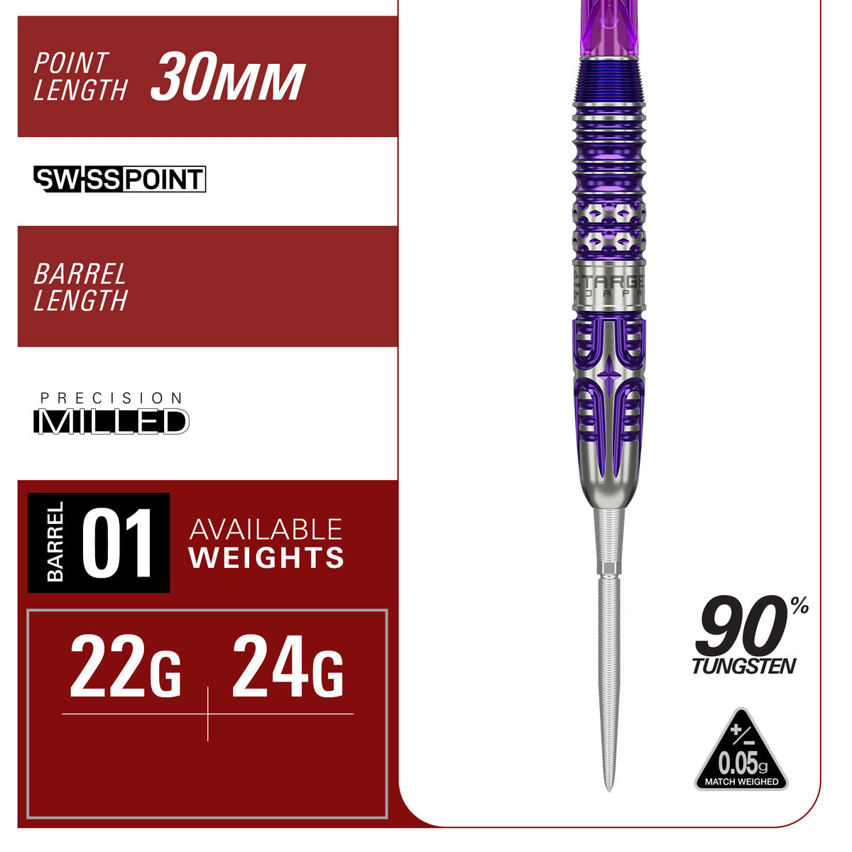 Target Japan Kasumi Sato Endeavour G3 90% Tungsten Swiss Point Steel Tip Darts - view 5
