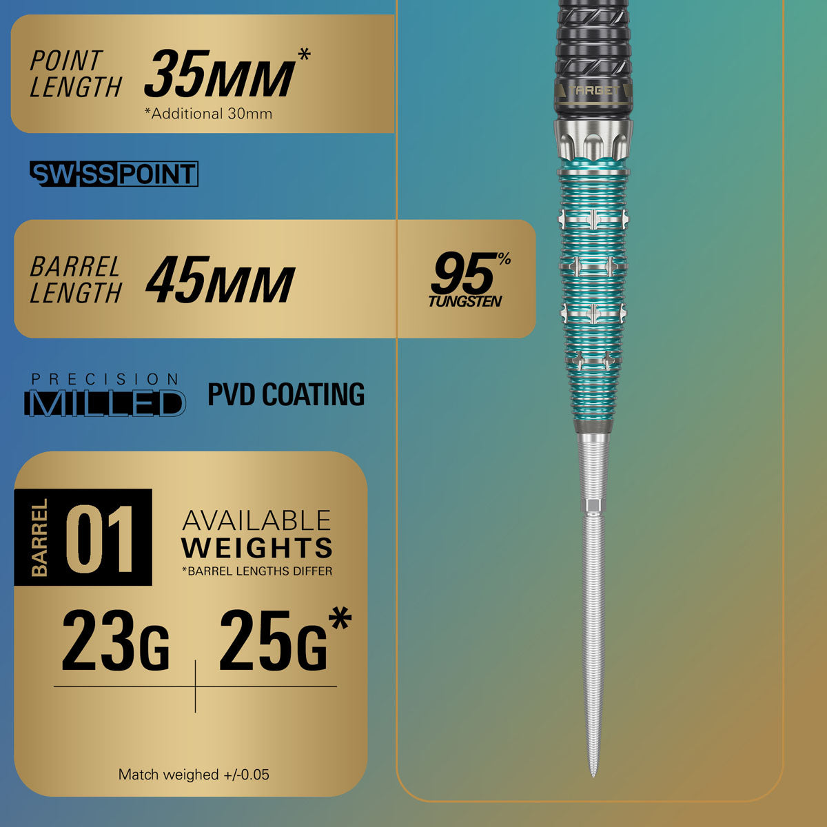 Target Japan The Miracle Rising Sun Limited Edition Champions Set Swiss Point 95% Tungsten Steel Tip Darts