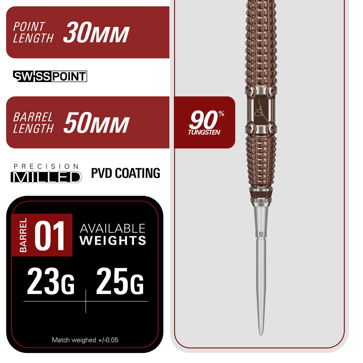 Target Japan Paul Lim The Legend G10 Swiss Point 90% Tungsten Steel Tip Darts