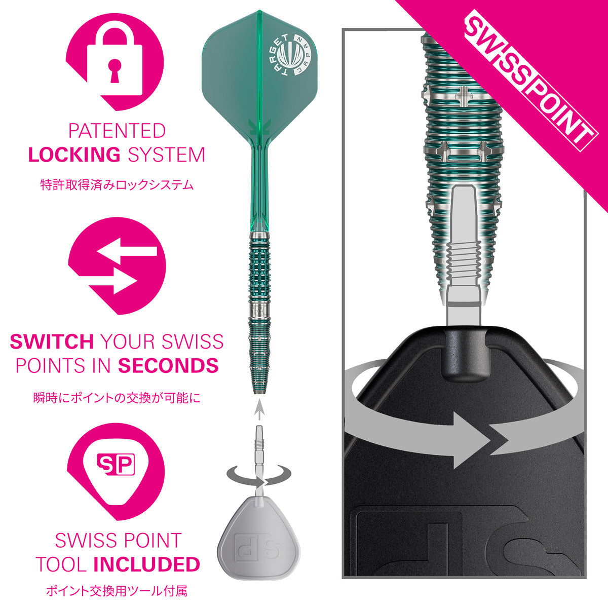 The Miracle Mikuru Suzuki G7 95% Tungsten Steel Tip Darts - view 4