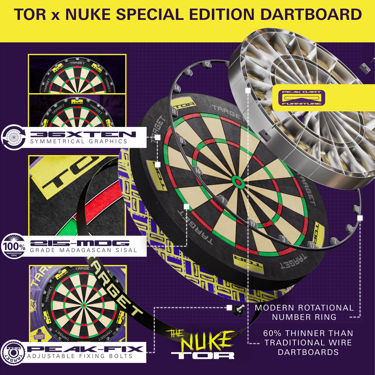 Luke Littler World Champion Surround & TOR Dartboard Bundle by Target - view 5