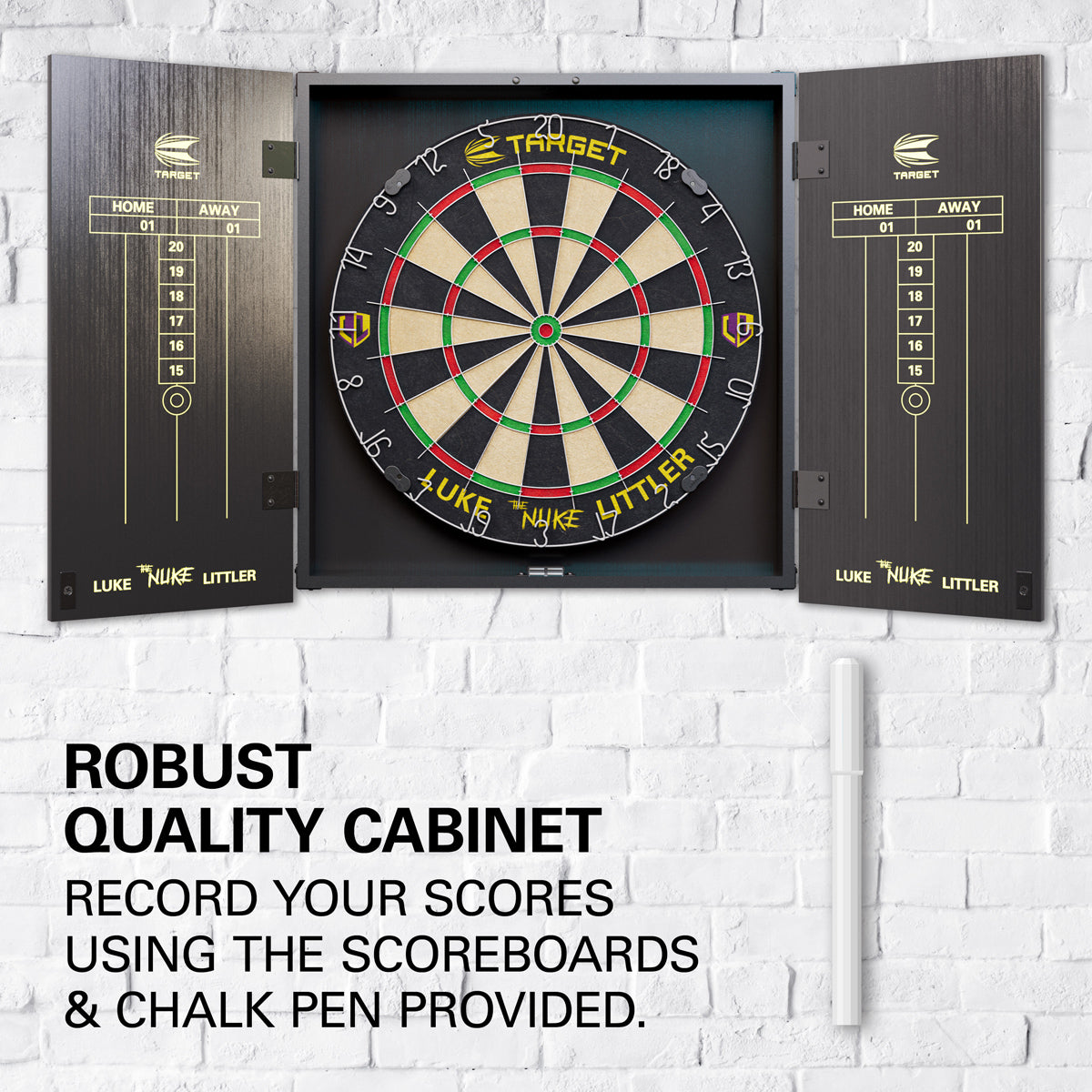Luke 'The Nuke' Littler Cabinet & Dartboard Set by Target - view 3
