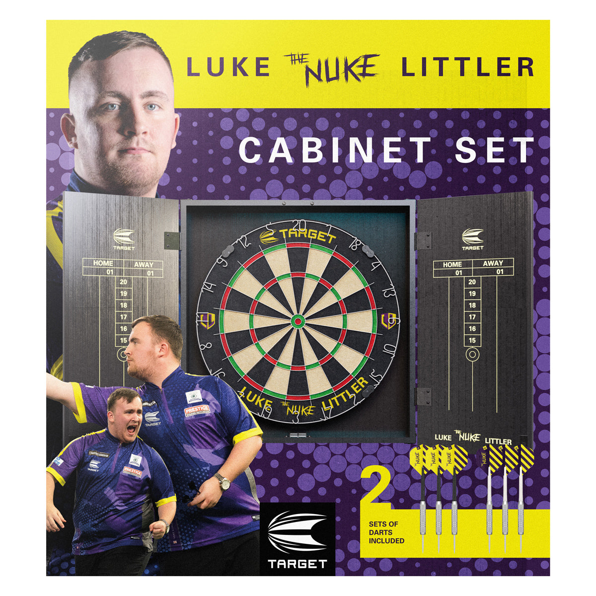 Luke 'The Nuke' Littler Cabinet & Dartboard Set by Target - view 7