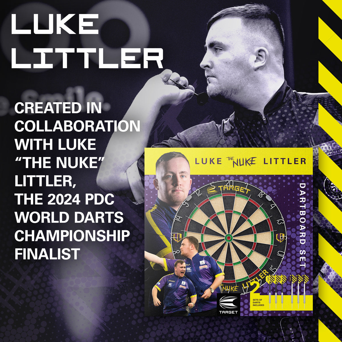 Luke 'The Nuke' Littler Dartboard Set by Target - view 2