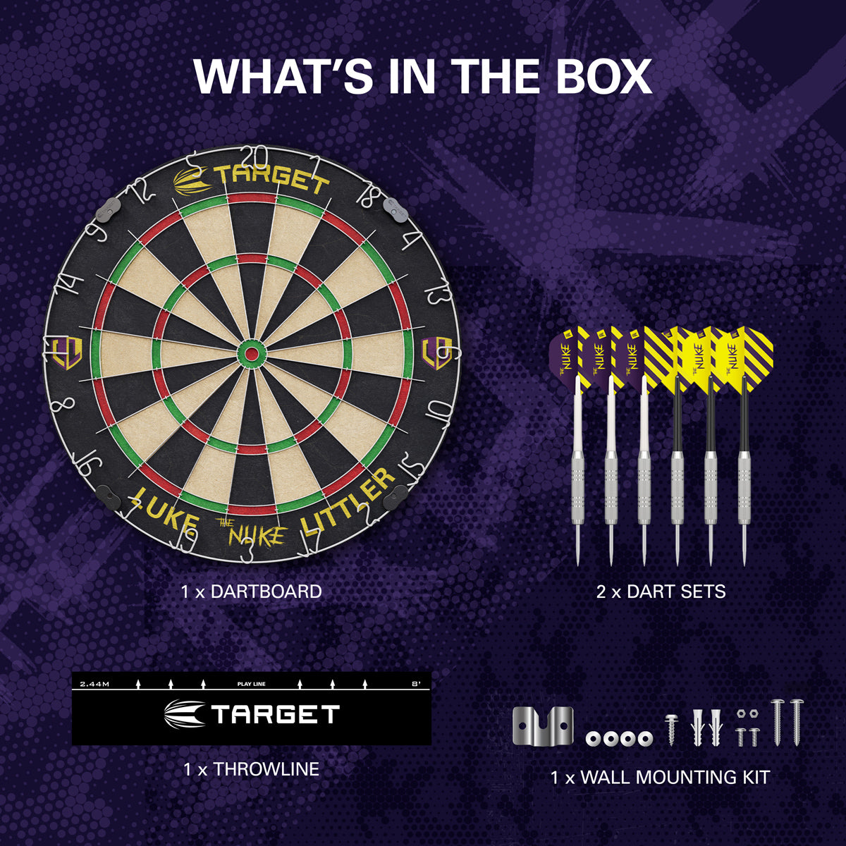 Luke 'The Nuke' Littler Dartboard Set by Target - view 6