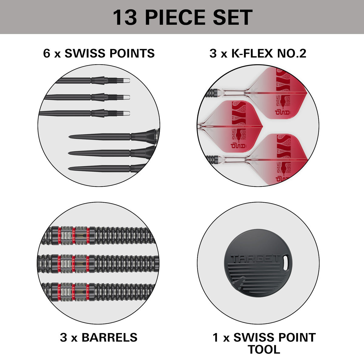 Target Nathan Aspinall Asp 95K 95% Tungsten Swiss Point Steel Tip Darts - view 6