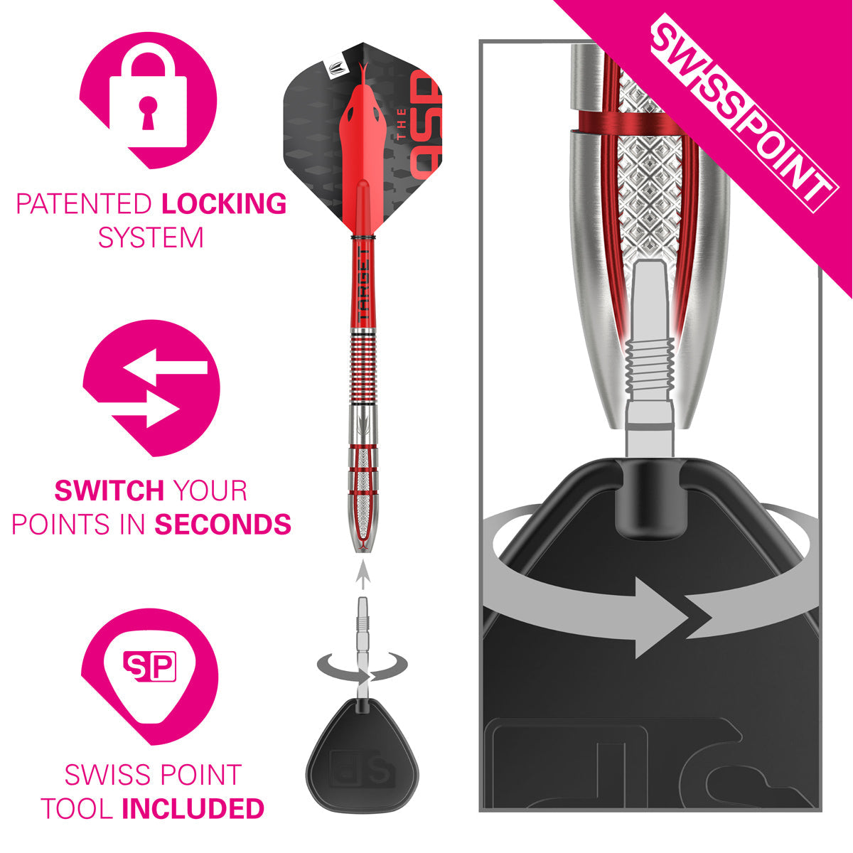 Nathan Aspinall G2 95% Tungsten SP Steel Tip Darts by Target - view 5
