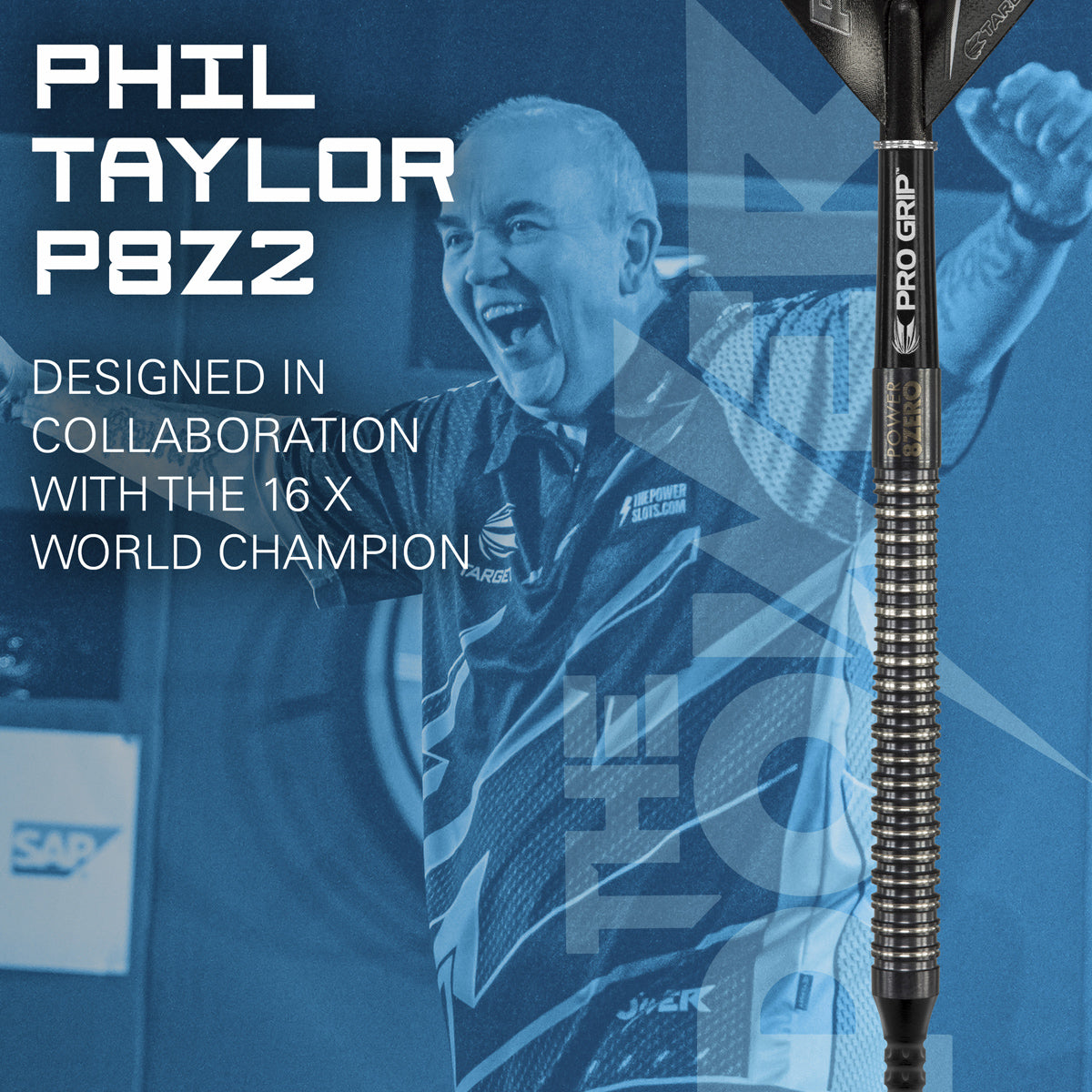 Phil Taylor 8ZERO Black 80% Tungsten Soft Tip Darts by Target - S1 - view 2