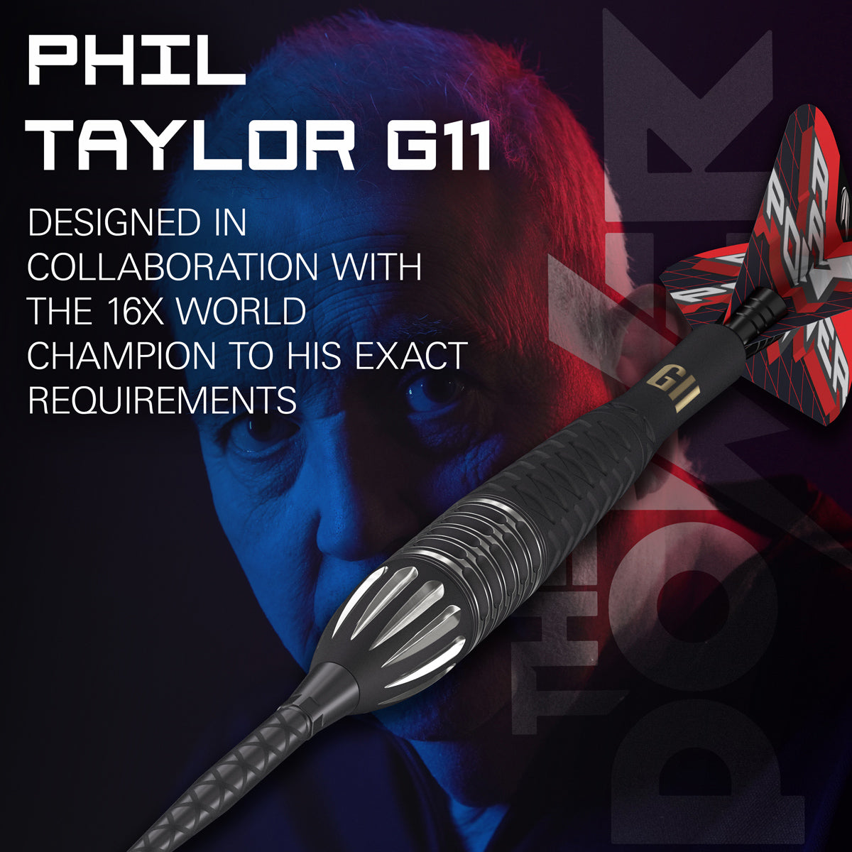 Phil Taylor Raw Power G11 95% Tungsten SP Steel Tip Darts by Target - view 3