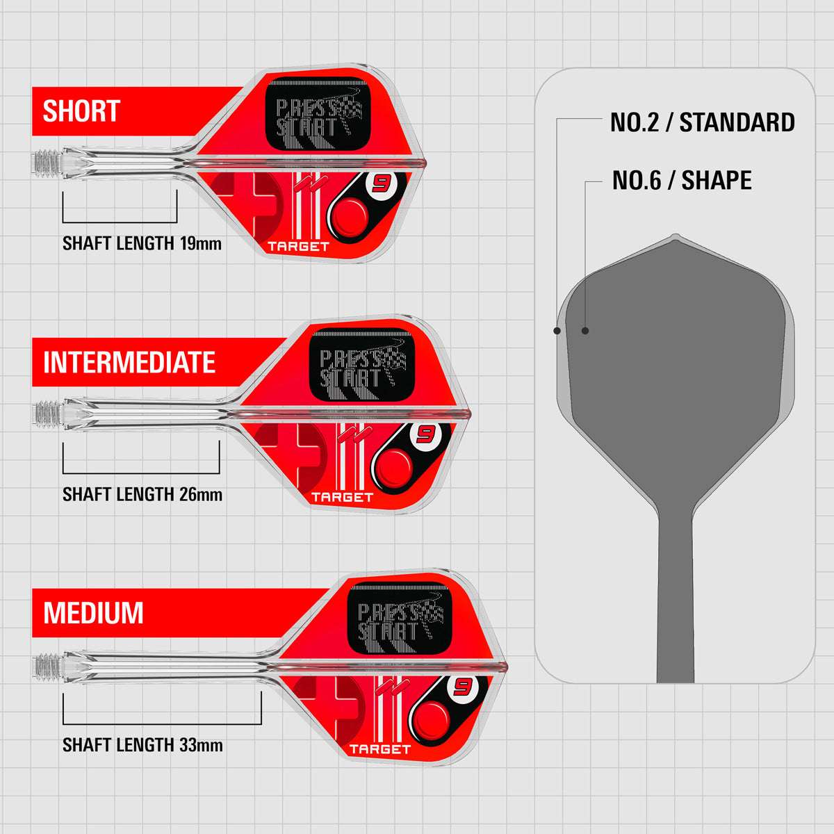 Target K-Flex Press Start No6 Integrated Flights & Shafts - view 6