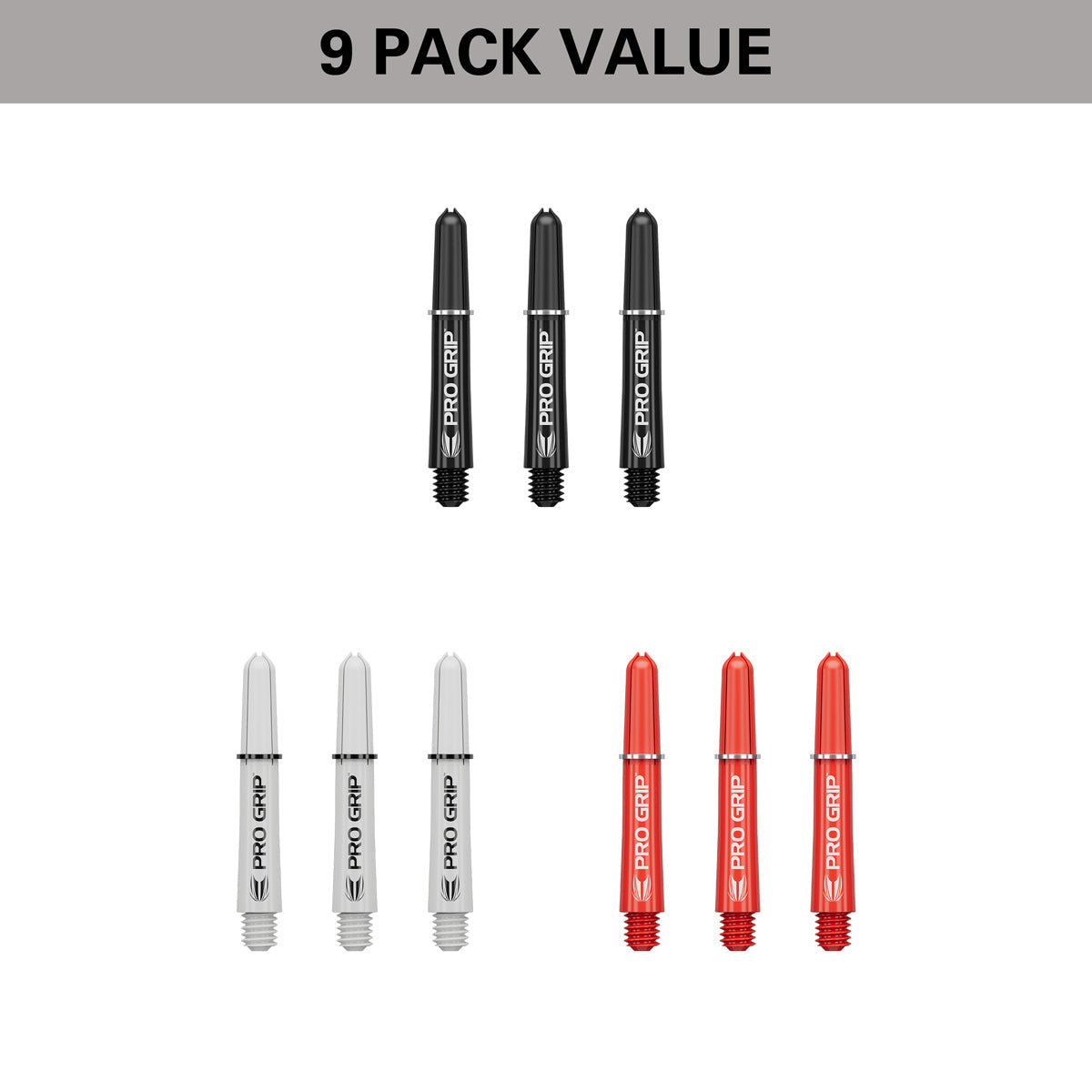 Pro Grip 3 Set Multipack Black, White, and Red Dart Stems / Shafts by Target - view 5