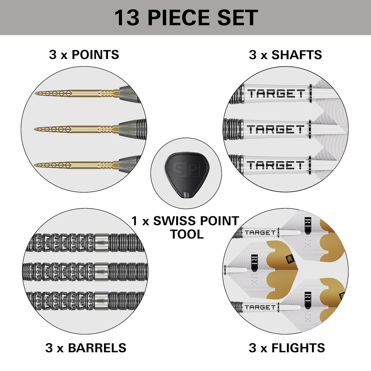 Target Redux 01 90% Tungsten SP Steel Tip Darts - view 5