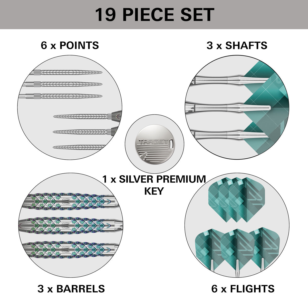 Rove 02 90% Tungsten SP Steel Tip Darts by Target - view 6