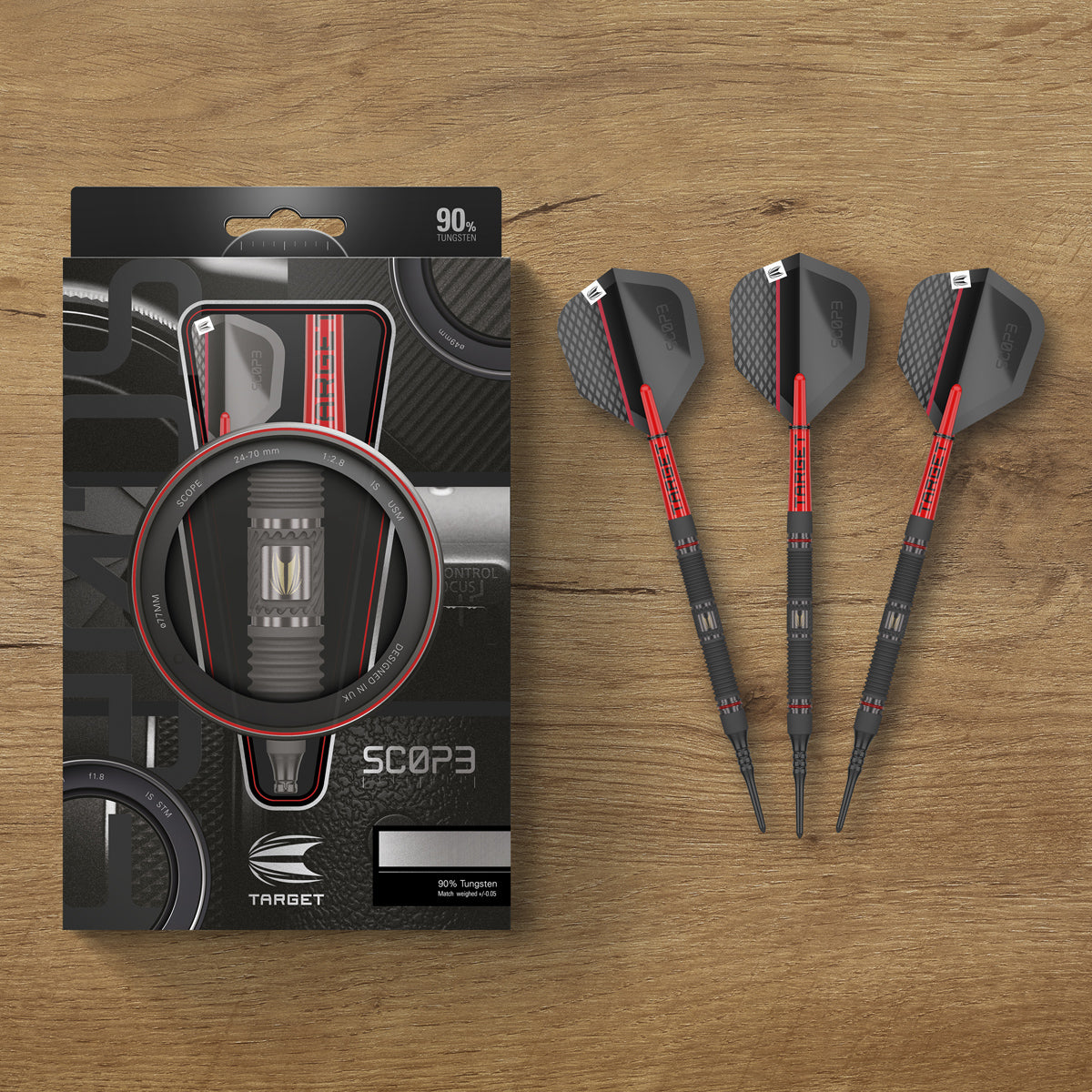 Scope 10 90% Tungsten Soft Tip Darts by Target - view 7