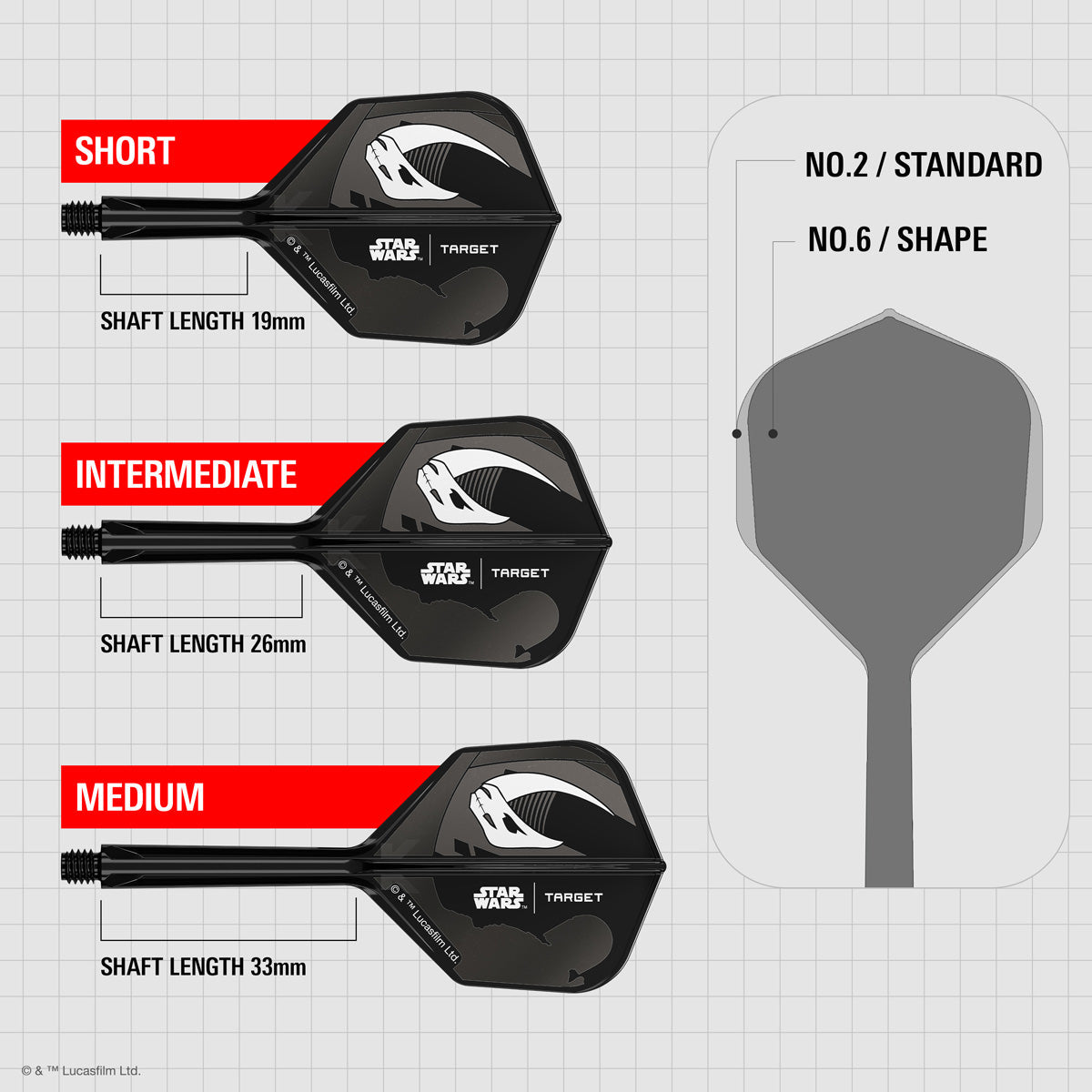 STAR WARS™ | TARGET Mandalorian K-Flex No6 Integrated Flights and Shafts Multipack - view 3