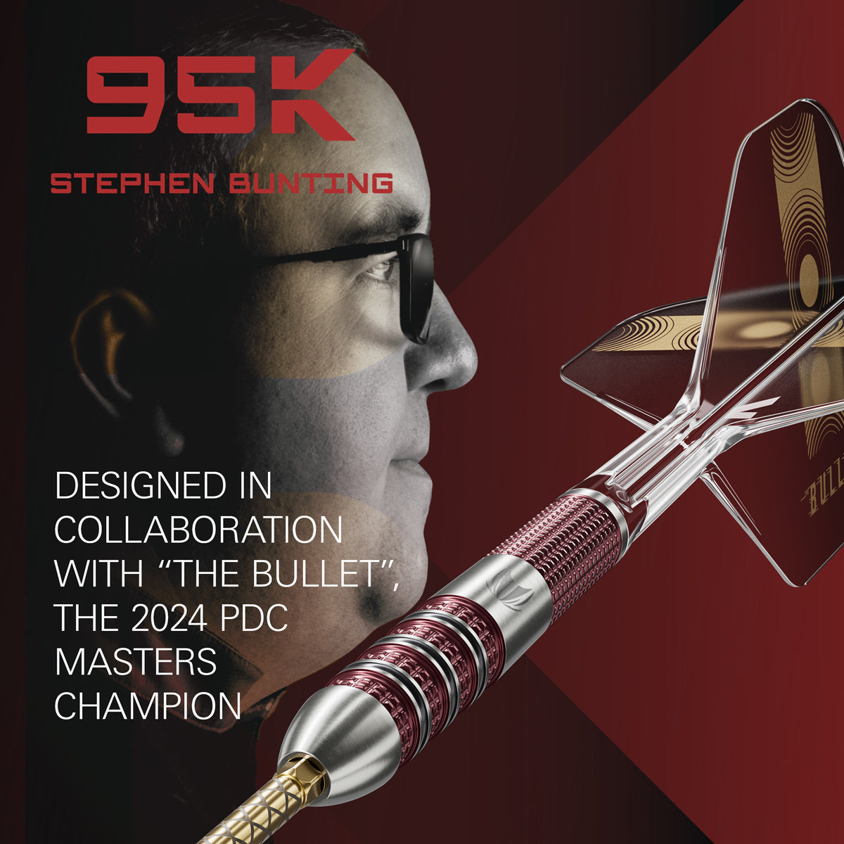 Target Stephen Bunting 95K Swiss Point 95% Tungsten Steel Tip Darts - view 3