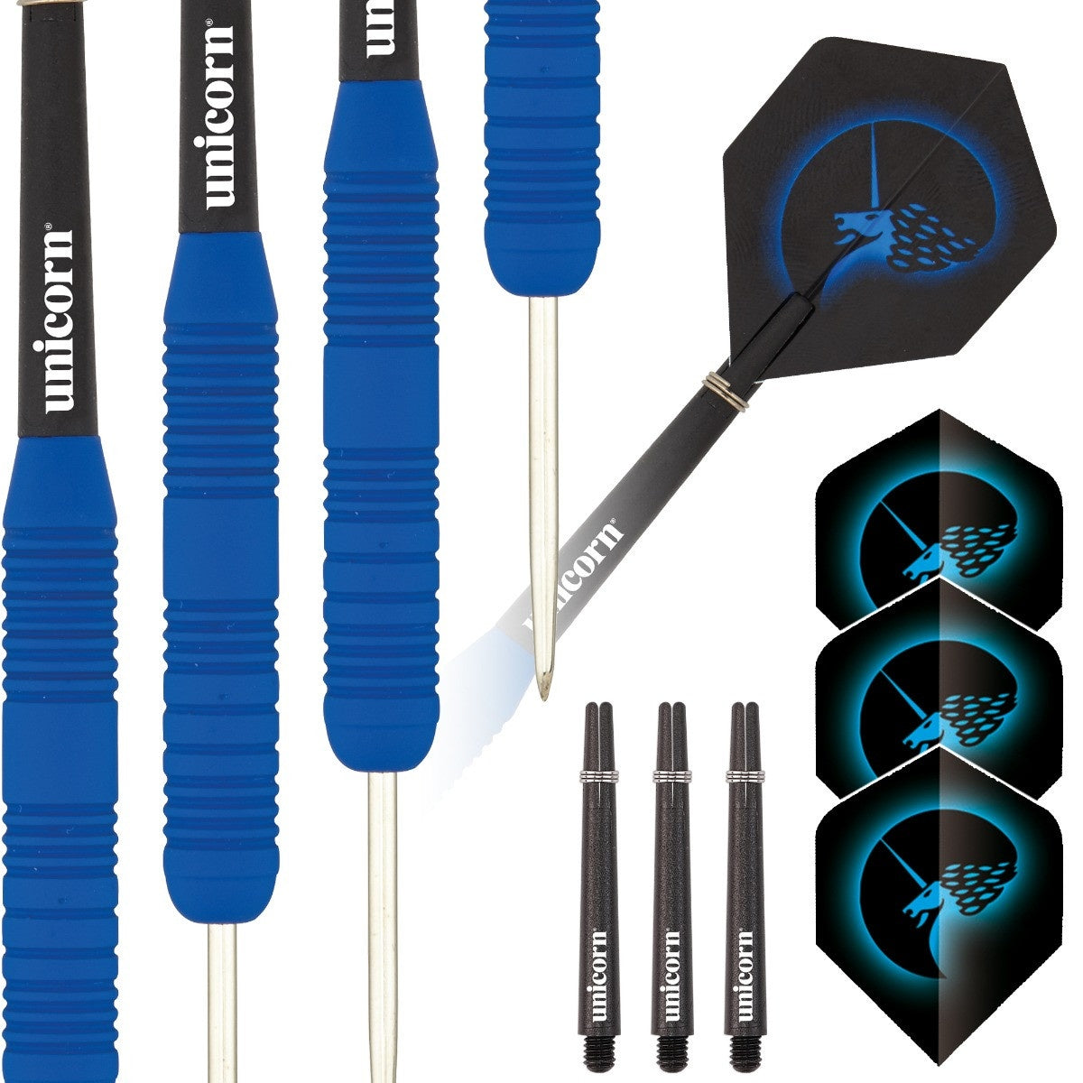 Unicorn Core Plus Rubber Coated Brass Steel Tip Darts - view 3