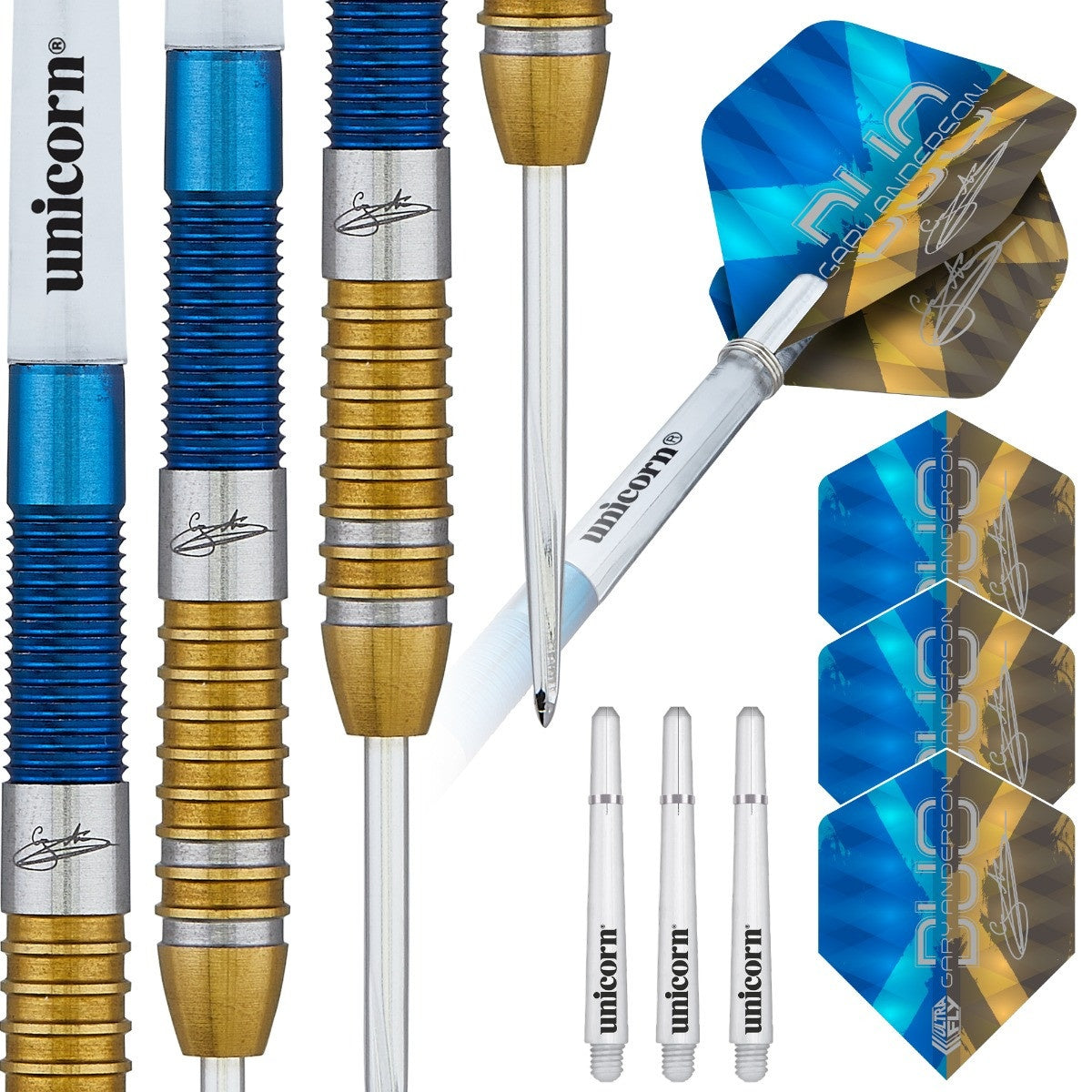 Gary Anderson Duo 90% Tungsten Steel Tip Darts by Unicorn - view 4