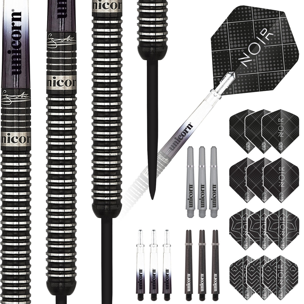 Gary Anderson Noir Deluxe Player Edition Phase 3 World Champion Steel Tip Darts by Unicorn - view 3