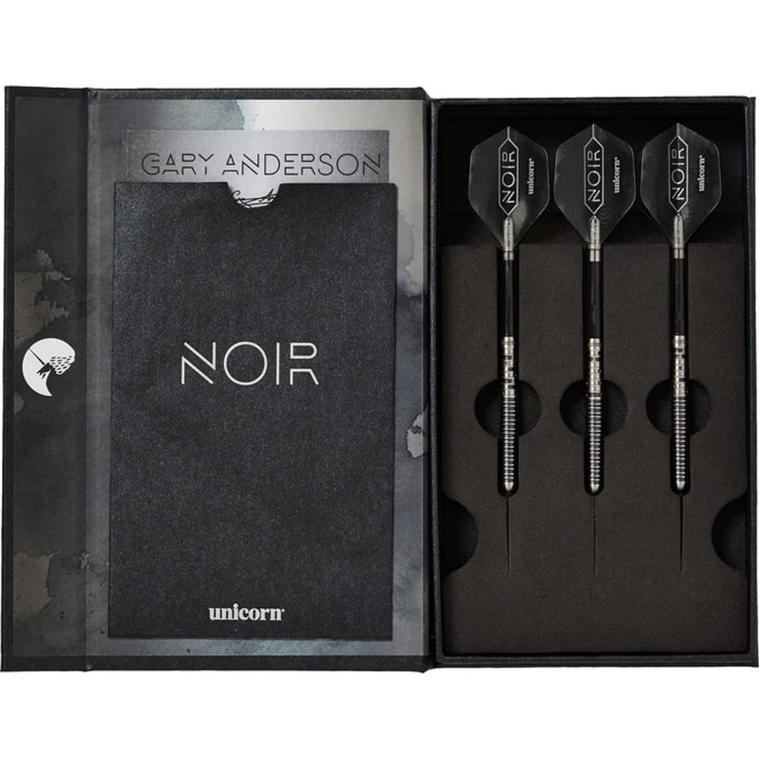 Gary Anderson Noir 90% Tungsten Phase 5 World Champion Steel Tip Darts by Unicorn - The Darts Shop