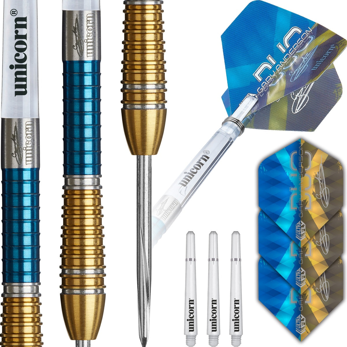 Unicorn Gary Anderson Phase 6 Duo 90% Tungsten Steel Tip Darts - view 4