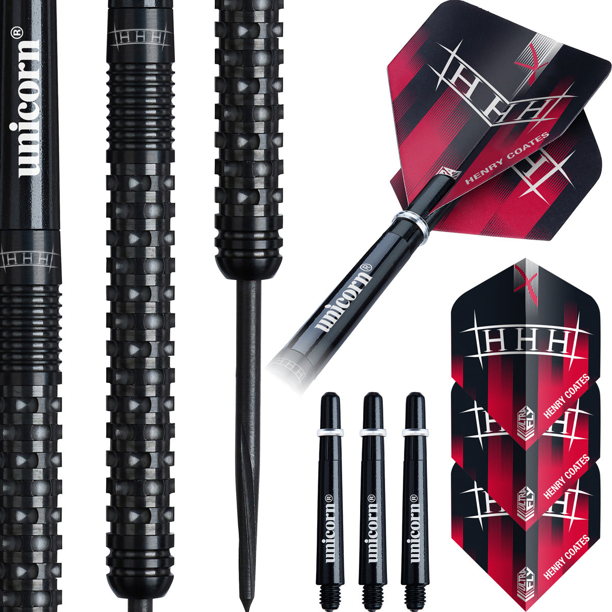 Unicorn Henry Coates Phase 2 90% Tungsten Steel Tip Darts - view 3