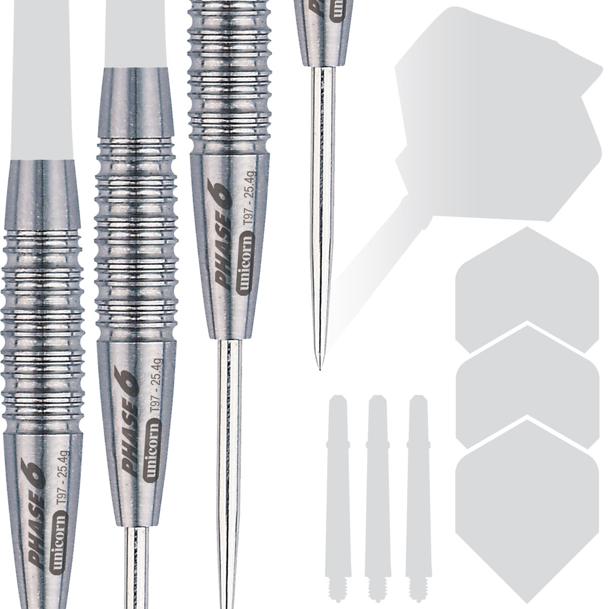 Unicorn Purist Phase 6 Natural 97% Tungsten Steel Tip Darts - view 4