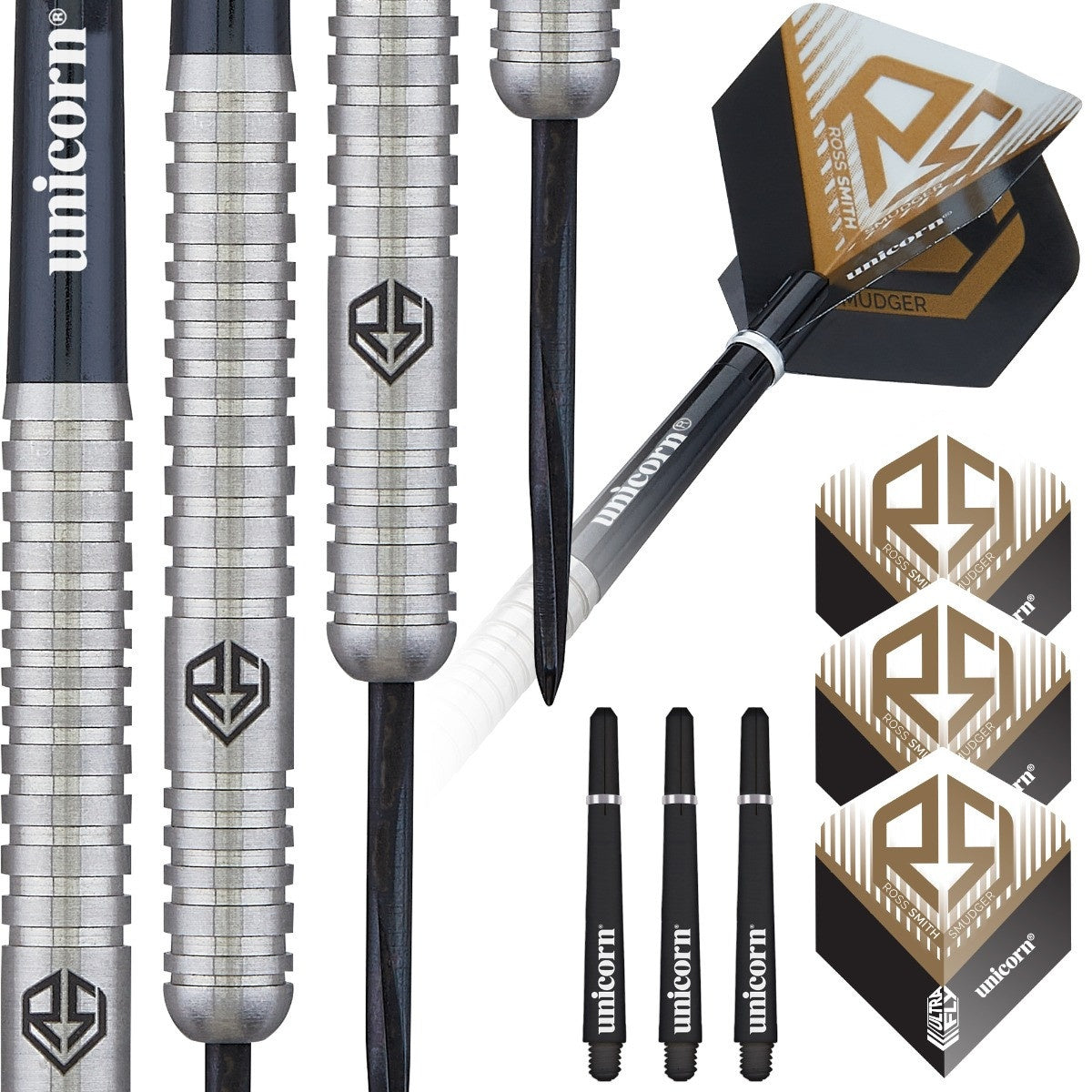 Ross Smith Natural 90% Tungsten Steel Tip Darts by Unicorn - view 4