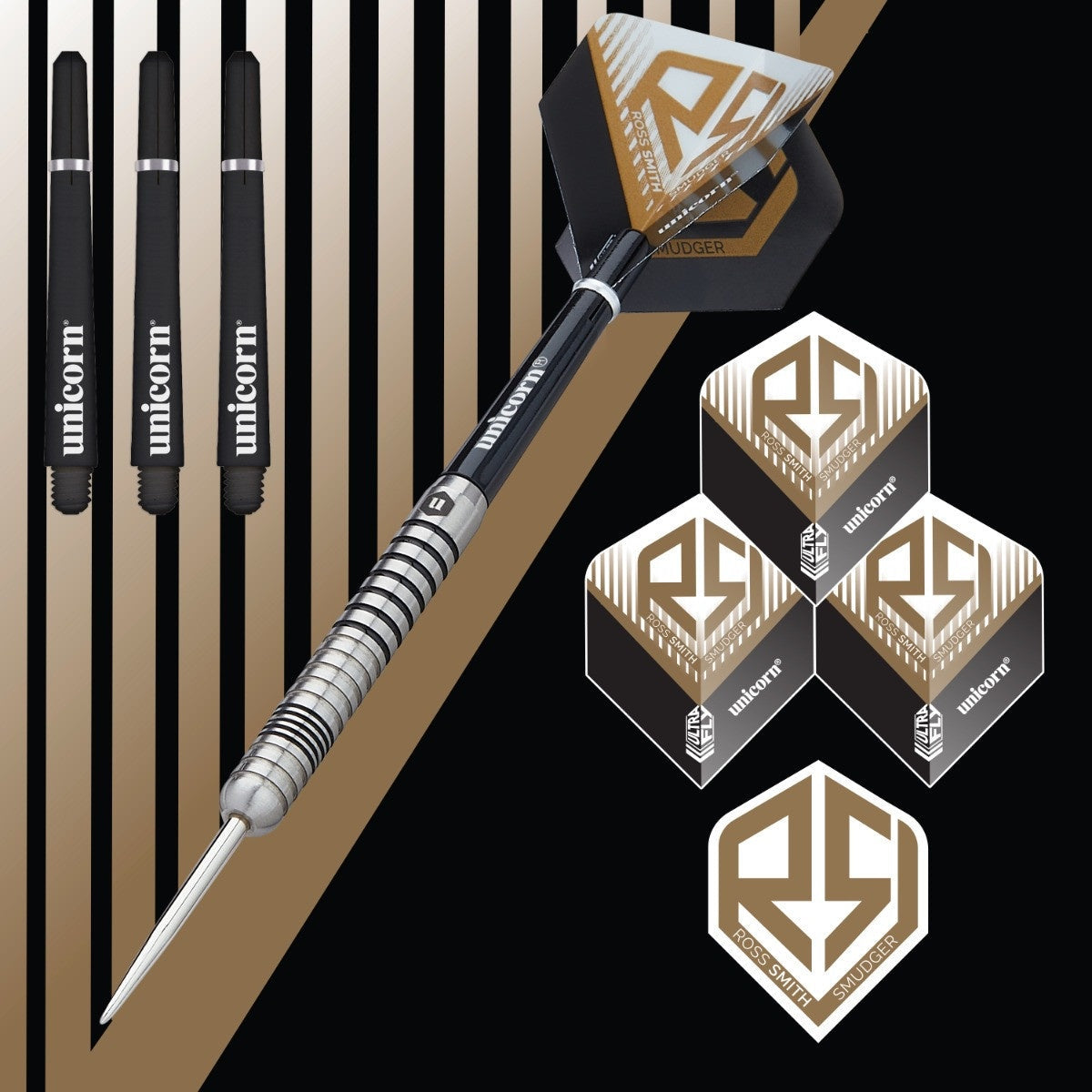Ross Smith Smudger 80% Tungsten Steel Tip Darts by Unicorn - view 2